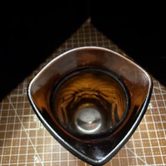 Paul Revere Brown Glass Head Mug Drinking Tumbler Cup, Impressed Backstamp