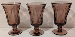 Fostoria Jamestown Amethyst Purple Footed Glasses Goblets Set of 6 Mixed Types