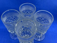 Vintage Anchor Hocking WEXFORD Lot of 4 CLARET WINE GOBLETS 5 3/8″