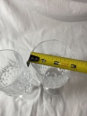 5 Vintage Unmarked Pedestal Crystal Wine ,Iced Tea , Drinking Glasses
