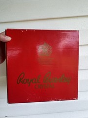 Royal Brierly Crystal Wine Glasses Set of 2 Etched Cornflowers Stunning W Box