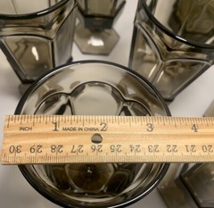 Fostoria Virginia Brown Smokey Wine Water Goblets Footed Glasses 7.25” Set of 7