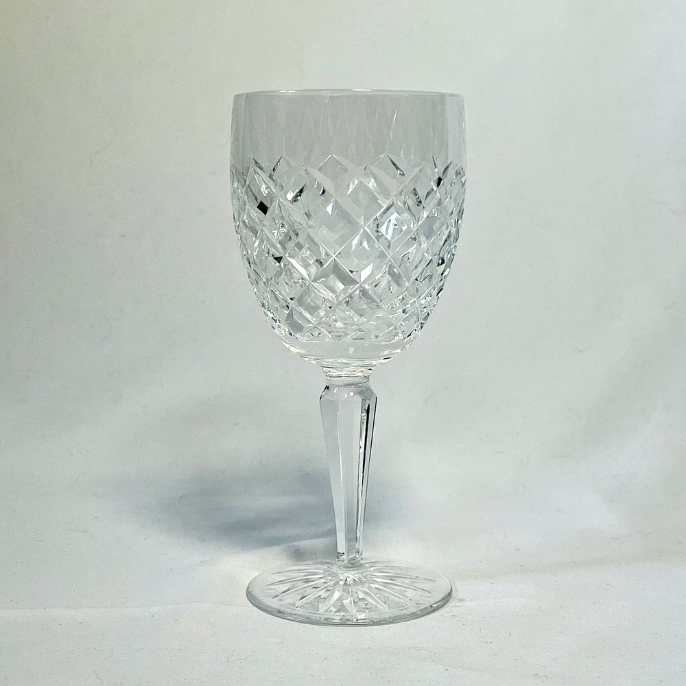 Vintage Waterford Crystal Comeragh Cross Hatch Claret Wine Glass 6 5/8”