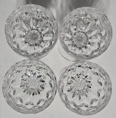 Vintage Set of 4 MIKASA BUCKINGHAM CLEAR CUT CRYSTAL 7″ Glass Goblets 3591171
