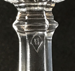 Heisey #5025 Stem Water Goblet Glasses TYROLEAN RIBBED PATTERN SET OF 6