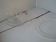 Durand Cristelle Arcoroc Cristelle Coffee / Snack Set Boxed France 12 Piece