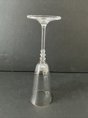Mikasa Sonata Gold Crystal Champagne Flute Glass 8 3/4” Optic Bowl Discontinued