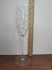 LINE BLUE by Colony Glass Flute Champagne 10″ tall Replacement