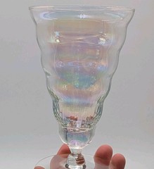 Utility Glass Works Cambodia Ware Clear Iridescent Iced Tea Glasses Set of 6