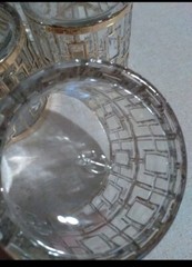 Imperial Glass Shoji Trellis 22K Gold Cocktail Highball Barware Glasses Set (5)