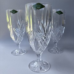 Godinger Milano Shannon Goblets 24% Lead Crystal Set o 4 Item #2525 Stemmed 13oz