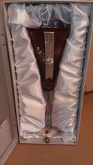 WATERFORD CRYSTAL SNOWFLAKE WISHES «JOY» RUBY CASED FLUTE, 2011 LIMITED ED NIB