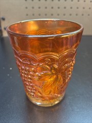 Vintage Imperial Carnival Glass Marigold Grape Pattern Tumbler Cup 4 » Tall