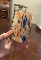 Antique End of Day Spatter Glass Tumbler