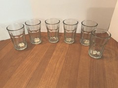 Anchor Hocking Paneled Glass Tumblers . 16 oz., Set of 6