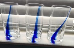 Libbey Blue Ribbon Impressions Crisa Dimpled Tumbler Glasses