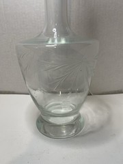 Stunning Crystal TOSCANY Wine Decanter & Stopper Hand Blown Hand Cut 17″ tall