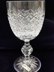 Tharaud Designs Diamond & Fan Water Goblet Set of 6 – Hand Cut