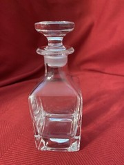 Links Of Scotland Celtic Handcut Glass Commemorative Mini Decanter & Stopper EUC