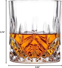 Lead-Free Double Old Fashioned Crystal Whiskey Glass – Classic Stylish Design –