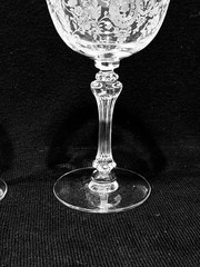 Tiffin-Franciscan June Night Set of 2 Crystal Etched Glasses 5”