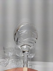 Set of 6 Cristal D’Arques Junon Clear Crystal Wine Water Goblet Glasses 9 3/8″