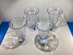 4 Rare Cambridge Glasses Caprice Moonlight Blue Ice Tea Goblets 12oz USA Ohio