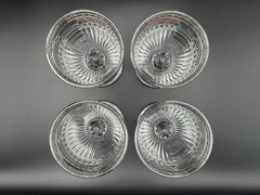 Vintage Libbey Radiant Water/Wine Goblets 4 Diamond/Vertical Cut Stem Glass Set