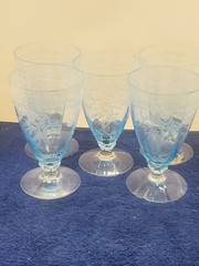 Set of 5 Fostoria June Blue (Azure) Parfaits SASE102225