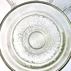 Kerr 6” Tumblers Drinking Glasses Set of 4 Summer Frost Ice Texture 16oz. Vtg.