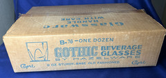 Dozen 12 Capri Hazel Ware Gothic Aqua Blue Glasses NEW NOS Boxed B-76 9 OUNCES