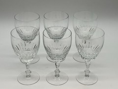 Stunning Vintage Six Water Goblet Manchester Crystal Glass By Tiffin Franciscan