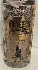 San Francisco California Gold Trim Souvenir Drinking Glass 10oz As Is