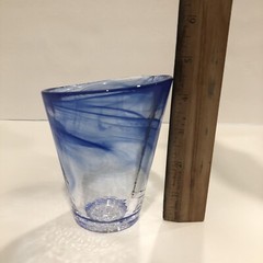 Kosta Boda Mine Blue Tumbler Artist Ulrica Hydman Vallien Sweden