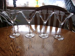 Martini Cocktail Cut Stem Elegant – Set of 4
