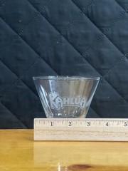 KAHLUA Cocktail Glasses Tapered Shape Etched Logo