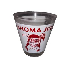 OKLAHOMA JIGGER Vintage «Big Chief» jigger glass. BIG SHOT GLASS