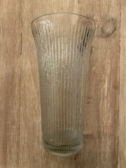 4 – Jeannette Glass Finlandia Tumblers Flared Top Tree Bark Icicle Tea Cocktail