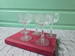 Fostoria Willowmere Cocktail Glass, In Excellent Condition 5pc Set