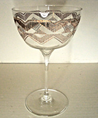 Anthropologie «Enchanted» 24K Gold Wine Coupe – Geometric Design – Exquisite!
