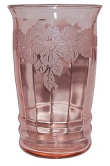 MacBeth Evans Dogwood Pink Screen Etched 5″ Ice Tea Tumbler