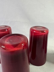 Scarlet Ruby and Dark Red Mouth Blown Glasses from China – Set of 6