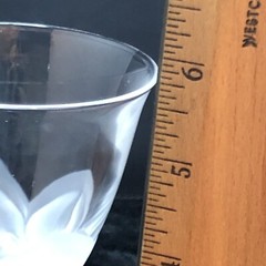 JG DURAND Cristal D’Arque Florence Frosted Raised Petals SHERRY 5-7/8″ SINGLE