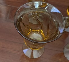 SET OF 4 Fostoria Jamestown Amber 10 oz Water, Goblets No Chips Or Cracks