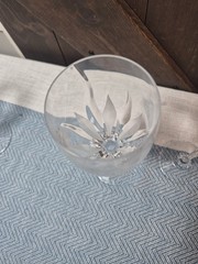 Mikasa Flame D’amore Crystal Water Goblets Glasses 9 3/4″ Set of 4