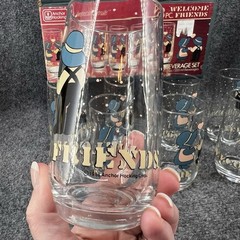 Vintage 1988 Anchor Hocking 8 Pc Welcome Friends 12 Oz Glasses W/Box Country
