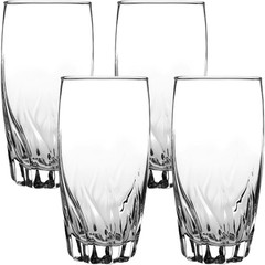 Central Park Drinking Glasses (4-Pieces, 16-Ounce, Dishwasher Safe)
