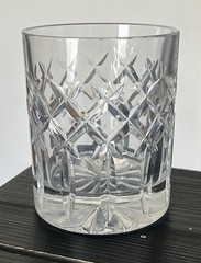 Vintage Lausitzer Crystal On the Rock Glass/ East Germany 3.75” H