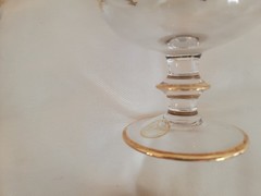 Vintage Set of 6 Medici Brandy Sniffer Arte Italica 24k Gold Trim