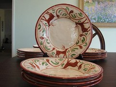 VIETRI RENNA – 4 PASTA BOWLS 10 3/8 IN